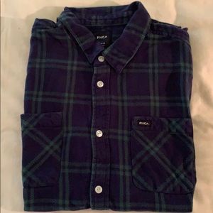RVCA plaid button down